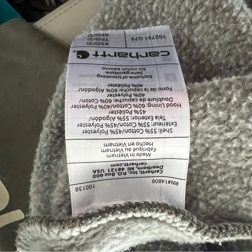 Women’s Carhartt Relaxed Fit Midweight Logo Graphic Hoodie - Picture 4 of 7